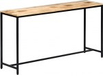 Schmal Konsolentisch mit Metallrahmen, 140x35x76 cm Beistelltisch, Flurtisch, Ausstellungstisch, Sofatisch f&uuml;r Eingang, Flur, Massivholz Mango