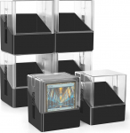 Minahao Card Deck Boxes 6 komplekti MTG Commander Deck v&otilde;i 600 TCG kaardid. - L&auml;bipaistev kaas, kaardi organiseerimiskarp 100+ kaardile, &uuml;he &uuml;mbrisega, must, 6 kaupa