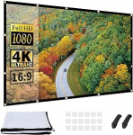 OWill projektoriekraan 100 tolli, 16:9 HD kokkupandav, kortsuvastane kahepoolne projektoriekraan, kaasaskantav koju, kooli, koosolekutele