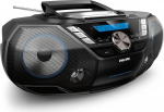 Philips AZB798T/12 CD Sound Machine, kaasaskantav CD-m&auml;ngija (raadio DAB+/FM, Bluetooth, CD, MP3-CD, USB, kassett, All-in-One helis&uuml;steem) must
