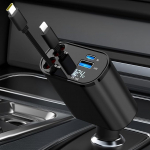 Aimtel autolaadija, sisset&otilde;mmatav 60W 4 in 1 telefonilaadija, kiirlaadimiskaabel ja autolaadija adapter, 2 USB-pesa iPhone 15/iPad/Galaxy/Google/Huawei jaoks