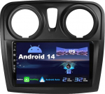 SXAUTO Android 14 IPS autoraadio Dacia - Sandero (2012-2017) - Sisseehitatud CarPlay / Android Car - Tagurduskaamera tasuta - 2G + 32G - Juhtrattajuhtimine DAB Fast Boot WiFi DSP Bluetooth 2 DIN 9