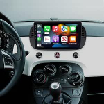 Autoradio Android 14 2+64GB per Fiat 500 2007-2015 - Schermo Touch 9-tolline IPS HD, traadita CarPlay & Android Car, Bluetooth 5.0, GPS, DSP, FM RDS, WiFi (must)