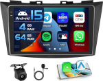 Inefala 4+64G autoraadio Suzuki Ertiga 2012-2017 Suzuki Swift 2011-2017 Android 15 koos 9-tollise sisekraaniga koos juhtmevaba Carplay ja Android Car Mirror Link Radio FM/RDS GPS WiFi Bluetooth SWCga