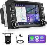 4+64G Motorsi autoraadio Volkswagen Touareg/Transporter 2004-2009 traadita Carplay/Android autole, 7-tolline Android puuteekraaniga Navi/WiFi/FM/RDS/SWC/Canbus/BT/EQ+AHD kaamera + mikrofon