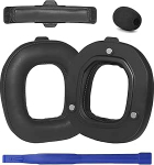 Aiivioll Astro A50 Gen 4 modifikatsioonikomplekt - Valge nahast k&otilde;rvapadjad, libisemisvastane peapael asendus Logitech G Astro A50 Gen 4 peakomplektile - Parem mugavus, m&uuml;raisolatsioon (must)