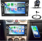 Rimoody 4G+128G Android Autoradio f&uuml;r Opel Astra Antara Vectra Corsa Zafira Meriva Vivara Vivaro, 7 Zoll IPS Radio Wireless Carplay Android Auto WiFi FM/RDS/EQ Navi GPS Bluetooth Tagfahrkamera