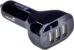 Griffin autolaadija 3 USB pordiga 4.8A must