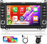 【4+128G】 Hodozzy Carplay Autoradio f&uuml;r Mercedes Benz Sprinter Viano Vito W169 mit USB Typ C, Autoradio Android 8 Zoll In-Cell Bildschirm mit Android Auto/WiFi/GPS/RDS/FM/Bluetooth+R&uuml;ckfahrkamera