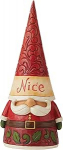 Enesco Heartwood Creek 6009185 Jim Shore Naughty and Nice kahepoolne k&auml;&auml;busfiguur, punane, 21 cm