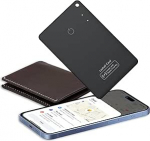 CASCHO Wallet Tracker Card Air Smart Tag Card Thin 0,06 tolli, veekindel rahakoti otsija, mis &uuml;hildub Apple'iga Kus? App (ainult iOS), Bluetooth esemete otsija kohvritele/rahakottidele/v&otilde;tmetele, must
