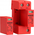 Wengart &uuml;lepingekaitse seade, DC1000V 2P 10 ~ 20kA 36mm DIN r&ouml;&ouml;pmel paigaldamine, madalpinge kaitseseade piksekaitseks, voolu jaotus- ja juhtimisseadmed
