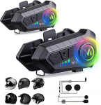 Mootorratta kiivri peakomplekt Bluetooth mikrofoniga intercom mootorratta sides&uuml;steem kiivri k&otilde;rvaklapid 2 inimesele intercom juhtmevaba mootorratta kiivri peakomplekt juhtmevaba k&auml;ed-vabad komplekt