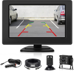 Inefala 4,3-tolline tagurduskaamera koos IPS-ekraaniga, AHD-kaamera &ouml;ise n&auml;gemise veekindel IP68 tagavara 12 V traadita tagurduskaamera autole