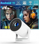 Electric Focus Mini projektor 4K toega, kaasaskantav projektor WiFi 6 ja Bluetooth 5.4, nutiprojektor, 5W helibaasi k&otilde;lar, 180&deg; p&ouml;&ouml;ramine kodukino jaoks