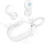 KSIX Neutron juhtmevabad k&otilde;rvaklapid, t&otilde;elised juhtmevabad stereoklapid, multifunktsionaalne nupp, k&otilde;ned, h&auml;&auml;lassistent, laadimiskarp karabiiniga, autonoomia 4 tundi + 16 tundi, USB-C, IPX4 veekindel, valge