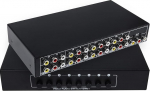 8 pordi RCA AV l&uuml;liti kasti 8 sisend 1 v&auml;ljund 8-tee AV Video Audio Switcher 8 in 1 Out AV Composite Switcher RCA Splitter HDTV LCD DVD m&auml;ngukonsoolidele