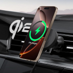 Spigen OneTap Pro 4 Qi2 15W MagSafe autokinnitus laadimisfunktsiooniga Qi2 sertifitseeritud & ventilatsiooniklambriga laadur, kiirlaadija, auto mobiiltelefoni hoidja iPhone 16, 15, 14, 13, 12 Pro Max Plus Mini jaoks