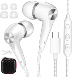 USB C k&otilde;rvaklapid Samsung Galaxy A55 A35 A54 A34 5G, Stereo HiFi In-Ear k&otilde;rvaklapid USB C &uuml;hendusega ENC mikrofonikaabliga m&uuml;ravarjestusega C-t&uuml;&uuml;pi k&otilde;rvaklapid iPhone 16 15 Pro Pixel 9 8a Xiaomi jaoks