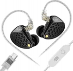 KZ AM16 In-Ear Monitor k&otilde;rvaklapid 16 BA draiveriga, HiFi IEM selge stereoheliga k&otilde;igil sagedustel, m&auml;nguk&otilde;rvaklapid eemaldatava h&otilde;betatud OFC-kaabliga muusikutele