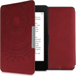 Amazon Kindle Paperwhite'iga &uuml;hilduv kwmobile &uuml;mbris - Kunstnahast eReader (mudelitele kuni 2017) - Indian Sun Dark Red