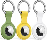 Schutzh&uuml;lle f&uuml;r Airtag-Halter, Silikonh&uuml;lle f&uuml;r AirTag-Schl&uuml;sselanh&auml;nger f&uuml;r Schl&uuml;ssel, Taschen, Gep&auml;ck, Haustierhalsb&auml;nder, Anti-Verlust- und Kratzfestes Design f&uuml;r Apple AirTags 2021 (Wei&szlig;)