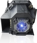 EL PLP34 projektori asenduslamp, mis &uuml;hildub EPSON V13H010L34 EMP-62 EMP-62C EMP-63 EMP-76C EMP-82 EMP-X3 PowerLite 62C PowerLite 76C PowerLite 82C asenduslamp koos korpusega.
