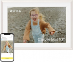 Aura Carver 10,1-tolline WiFi digitaalne pildiraam, parim digitaalne pildiraam kingituseks, fotode saatmine nutitelefonist (saviv&auml;rvid valge k&uuml;ljega)