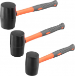 3 Pack Kummi Mallet 16oz 24oz 32oz Solid Abrasioonikindel Kummi Mallet koos pehme k&auml;epidemega Kummi Mallet puidut&ouml;&ouml;de p&otilde;randakate plaatide jaoks