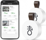Bluetooth termomeeter-h&uuml;gromeeter, 2-pack Mini digitaalne temperatuuri ja niiskuse andur koos rakendusega, andmete salvestamine ja eksport, juhtmevaba iOS / Android jaoks koju, kontorisse, kasvuhoonesse, veinikeldrisse