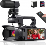 Videokaamera videokaamera 6K 64MP 18X Digital Zoom Vlogging kaamera IR &ouml;&ouml;n&auml;gemisega YouTube'ile, HD veebikaamera WiFi videokaamera salvestaja 4500 mAh aku, SD-kaardi, stabilisaatori, mikrofoni ja kaugjuhtimispuldiga