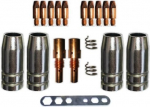 MB25 gaasipihustite komplekt, pihustuspulgad, v&otilde;imsus pihustid MIG/MAG 0,9 mm, v&otilde;ti MB 25, SB 25, TBI250, Tops 250, Ergoplus 25, Ergoplus 250 p&otilde;letite ja paljude teiste identsete p&otilde;letite jaoks.