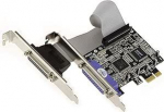 KALEA-INFORMATIQUE PCI Express PCIe paralleel IEEE1284 LPT kontrollerkaart kahe pordi ja ASIX kiibistikuga. SPP EPP ECP tugi