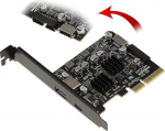 KALEA-INFORMATIQUE PCIe USB 3.2 Gen2 10G Controller Card with 2 External A and C Ports and 2 Internal 19 Point and Type E Ports Chipset ASM 3142 and Via VLI VL822