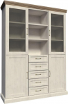 Furniture24 Royal W2D Display Cabinet, Living Room Cabinet, 4 Door Highboard with 4 Drawers, Sideboard, Chest of Drawers