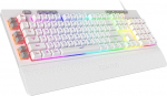 Redragon K512 Shiva US Layout valge membraan m&auml;nguklaviatuur, RGB valgustus, programmeeritavad G-klahvid, multimeedia juhtimispuldid, integreeritud randmetugi, QWERTY paigutus