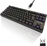 LC-POWER LC-KEY-MECH-2-RGB-C-W Mehaaniline m&auml;nguklaviatuur TKL | RGB valgustus | Kompaktne Tenkeyless paigutus | Anti-Ghosting | USB | Valge | Valge