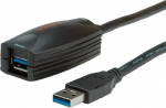 ROLINE USB 3.2 Gen 1 aktiivne korduskaabel, must, 5 m