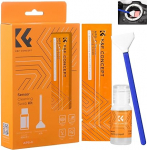 K&F Concept Sensor Cleaning Set with 10 Microfibre Swabs 16 mm and 20 ml Liquid Cleaner for APS-C Cameras, Cleaning Kit for DSLR Camera Lenses Filter