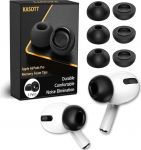 KASOTT Asendusm&auml;lu vahtk&otilde;rvaklapid AirPods Pro 1. ja 2. p&otilde;lvkonna jaoks, t&auml;iuslik m&uuml;rav&auml;hendus, ultra mugavus, libisemiskindlad k&otilde;rvaklapid, sobivad laadimiskohvrisse (must, suur)