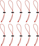 hankekaart 10 Pack Elastsed kaablipaelad 25cm mitmeotstarbeline kaabliorganisaator Extra paks reguleeritav kaablipael Toggle Ties korduvkasutatavad kodukontorisse reisimiseks Punane