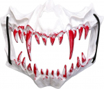 OIDEA Unisex Maskenball Totenkopf Maske: Schwarz Wei&szlig; Halloween Skull Halbmaske Gruselig mit Blutigen Rei&szlig;z&auml;hnen Gothic Sch&auml;del f&uuml;r Herren Damen Horror Party Cosplay Fotoshooting