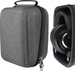 K&otilde;rvaklappide kohver Audio-Technica ATH-M50X, ATH-M50S, ATH-M50, ATH-M40X, ATH-M40FS, ATH-M35, ATH-M30, Sony MDR-7506, MDR-V6 ja muud / k&otilde;va kandekott / k&otilde;rvaklappide reisikott (must kangas)