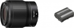 Nikon NIKKOR Z 50 mm 1:1,8 S objektiiv ja EN-EL15c liitium-ioonaku