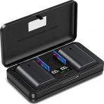 DMW-BLK22 2000 mAh akud, multifunktsionaalne akulaadija komplekt (sisaldab kahte DMW-BLK22 akut), &uuml;hildub Panasonic Lumix DC-S5 / II/IIX, GH5 II, GH6, S5II, S5IIX, S5M2, S5M2X, GH5M2 jne.