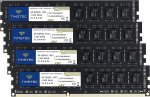 Timetec 32GB komplekt (4x8GB) DDR3/DDR3L 1333 MHz PC3-10600 Non-ECC puhverdamata 1.5V/1.35V CL9 2Rx8 Dual Rank 240 Pin UDIMM PC lauaarvuti RAM-m&auml;lumooduli uuendamine