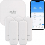 Luminea Home Control sise- ja v&auml;lisandur: Temperatuuri ja &otilde;huniiskuse andurite komplekt, WiFi Gateway, rakendus, IP65 (&otilde;huniiskusem&otilde;&otilde;tjad, raadiotermomeeter).
