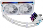 Thermalright Frozen Infinity 240 White CPU vedelikjahuti, Double PWM ventilaator 2000 rpm, Desktop CPU Aio Cooler, AM4/AM5 ja Intel LGA115X/2011/1700/1851 jaoks, Infinity Mirror PC CPU vesijahuti