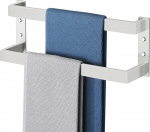 Alise Double Towel Rack, Roostevabast terasest r&auml;tikuhoidja vannitoa jaoks, seinale paigaldatud, kahekihiline vannitoa r&auml;tikuratas, ruumi s&auml;&auml;stev r&auml;tikuriba, harjatud nikkel, 16 tolli