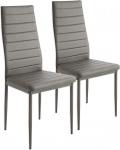 Homewell s&ouml;&ouml;gitoa toolid, komplekt 2, ergonoomiline seljatugi terasraamiga, kvaliteetne PU nahk paksendatud k&auml;snaga, kodu- ja k&ouml;&ouml;gim&ouml;&ouml;bel (2, mudel 1, hall)